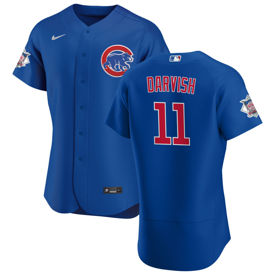 Chicago Cubs #11 Yu Darvish Men Nike Royal Alternate 2020 Authentic Player Jersey